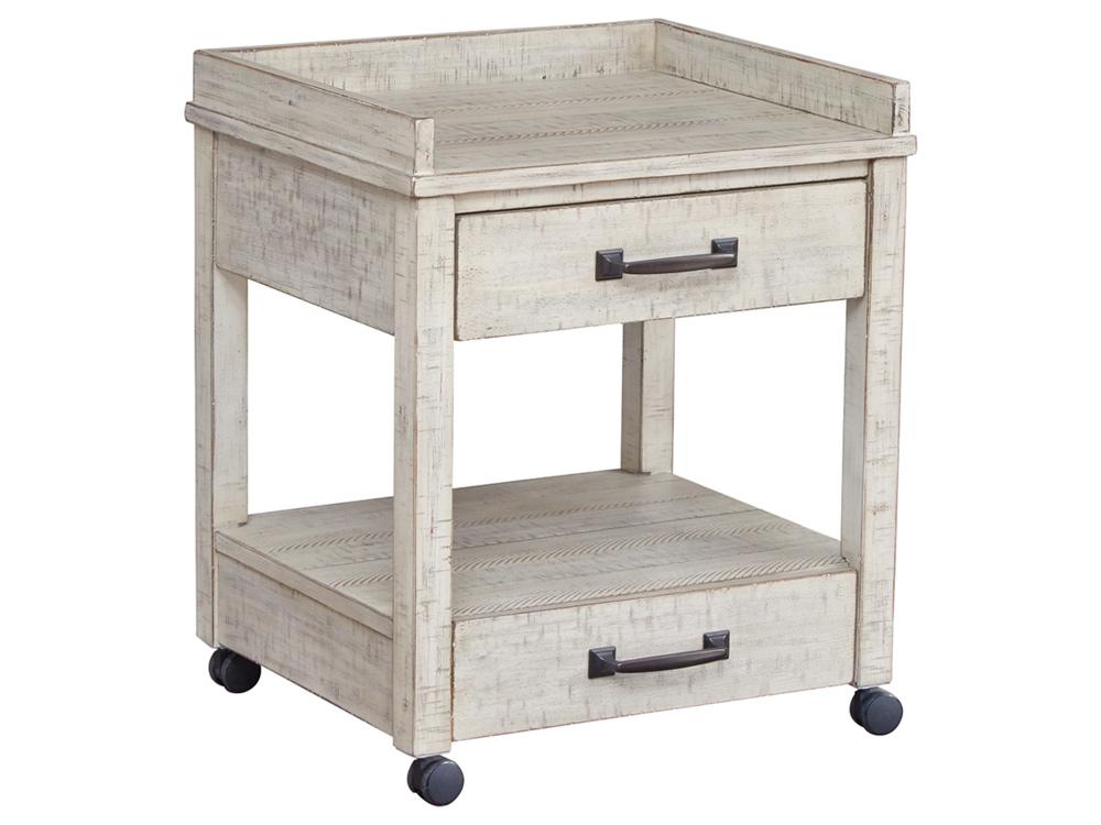 Signature Design by Ashley - Carynhurst Printer Stand in Whitewash - H755-11 veiw 1