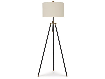 Signature Design by Ashley - Cashner Metal Floor Lamp in Black/Gold Finish - L206101 veiw 1