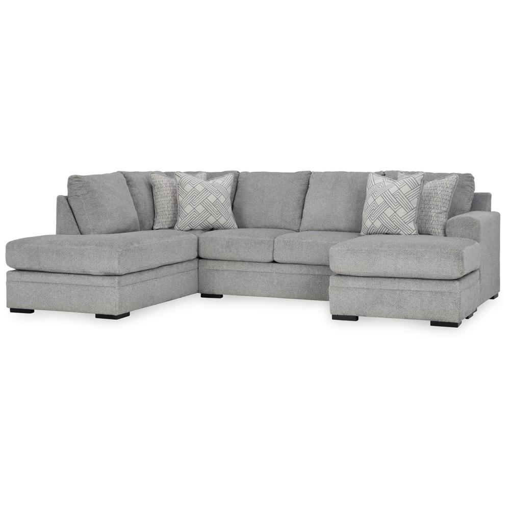 Signature Design by Ashley - Casselbury Fabric 2 Piece Sectional With Chaise in Cement veiw 1