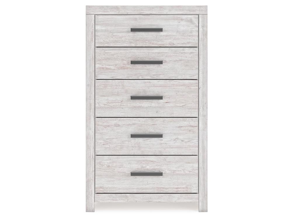 Signature Design by Ashley - Cayboni Five Drawer Chest in Whitewash - B3788-46 veiw 1
