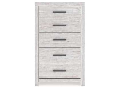 Signature Design by Ashley - Cayboni Five Drawer Chest in Whitewash - B3788-46 veiw 1