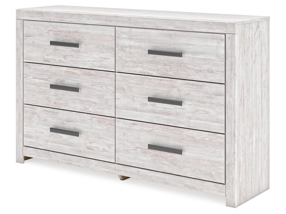 Signature Design by Ashley - Cayboni Six Drawer Dresser in Whitewash - B3788-31 veiw 3