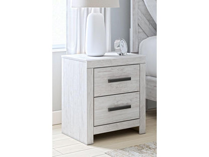 Signature Design by Ashley - Cayboni Two Drawer Night Stand in Whitewash - B3788-92 veiw 2
