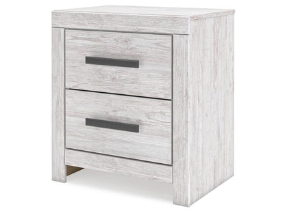 Signature Design by Ashley - Cayboni Two Drawer Night Stand in Whitewash - B3788-92 veiw 3
