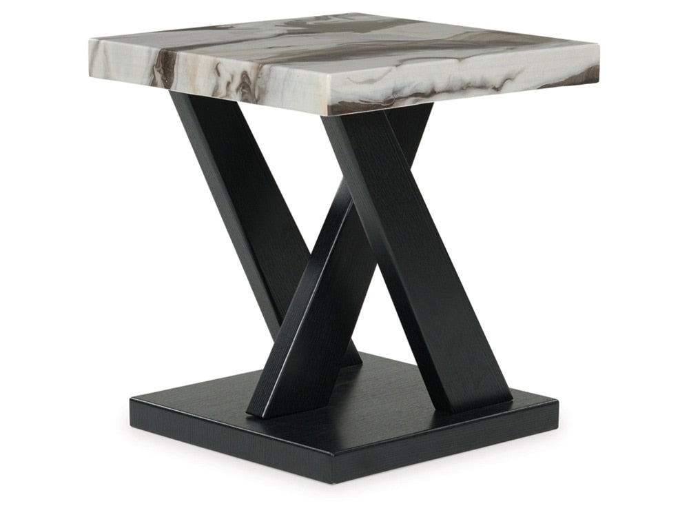 Signature Design by Ashley - Cendill Occasional Table (Set of 3) in Dark Brown/White/Black - T403-13 veiw 3