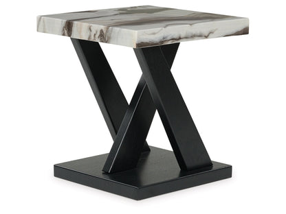 Signature Design by Ashley - Cendill Occasional Table (Set of 3) in Dark Brown/White/Black - T403-13 veiw 3