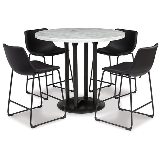 Signature Design by Ashley - Centiar Dining Table And 4 Chairs in Two-tone veiw 1