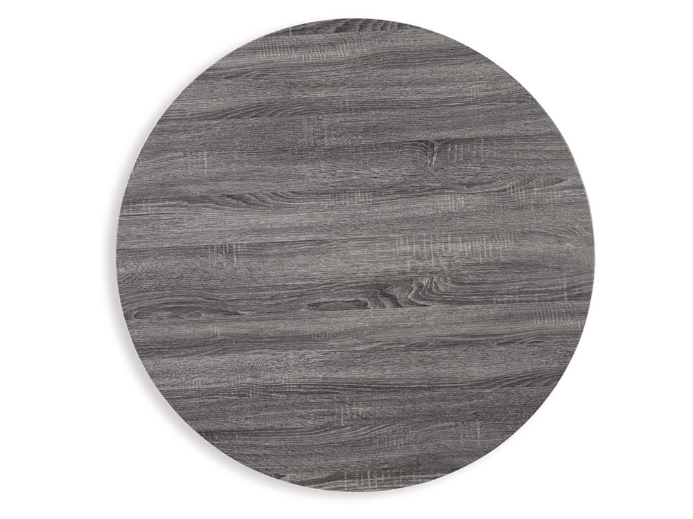 Signature Design by Ashley - Centiar Round Dining Room Table in Gray/Black - D372-16 veiw 3