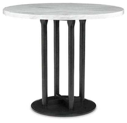 Signature Design by Ashley - Centiar Round Drm Counter Table in Two-tone - D372-23 veiw 1