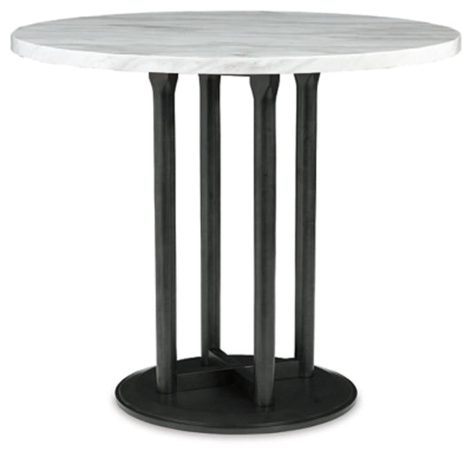 Signature Design by Ashley - Centiar Round Drm Counter Table in Two-tone - D372-23 veiw 1