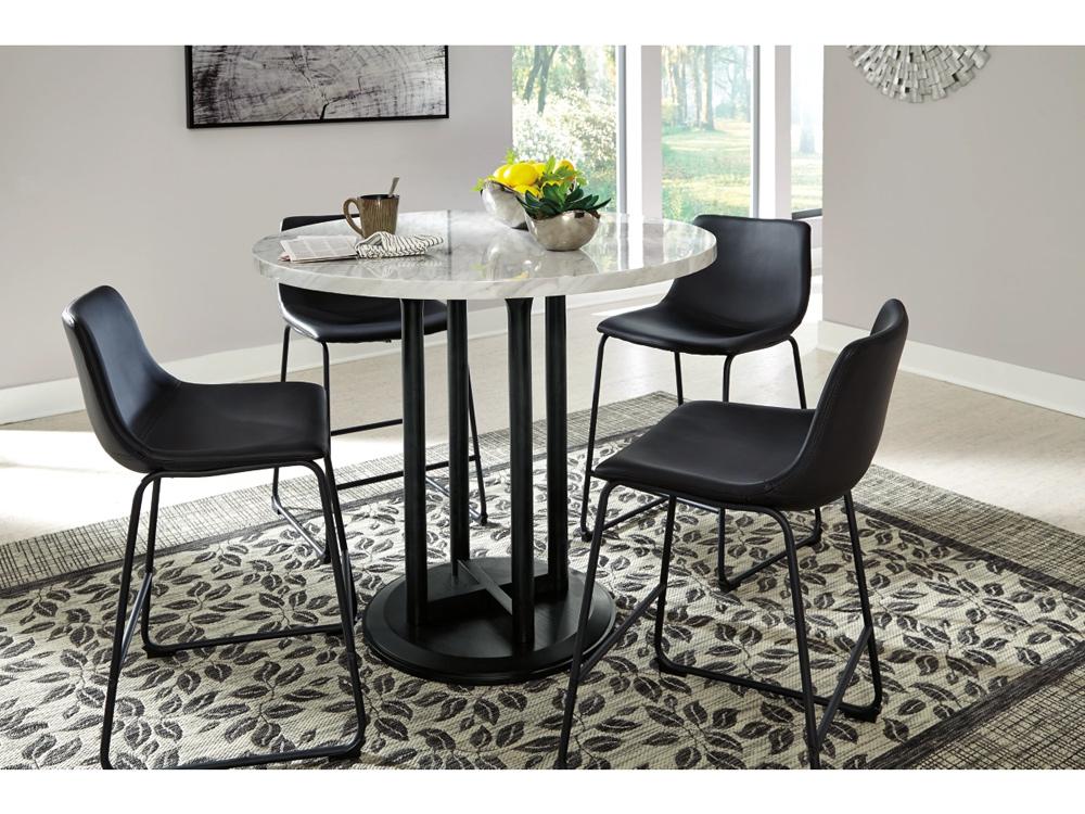 Signature Design by Ashley - Centiar Round Drm Counter Table in Two-tone - D372-23 veiw 2