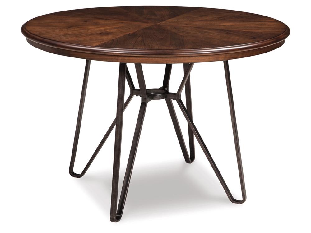 Signature Design by Ashley - Centiar Round dining Table in Two-Tone Brown - D372-15 veiw 1