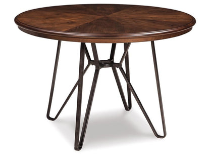 Signature Design by Ashley - Centiar Round dining Table in Two-Tone Brown - D372-15 veiw 1