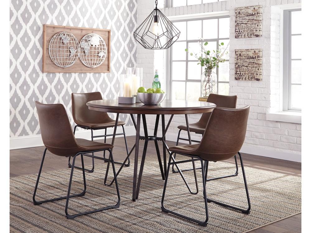 Signature Design by Ashley - Centiar Round dining Table in Two-Tone Brown - D372-15 veiw 2