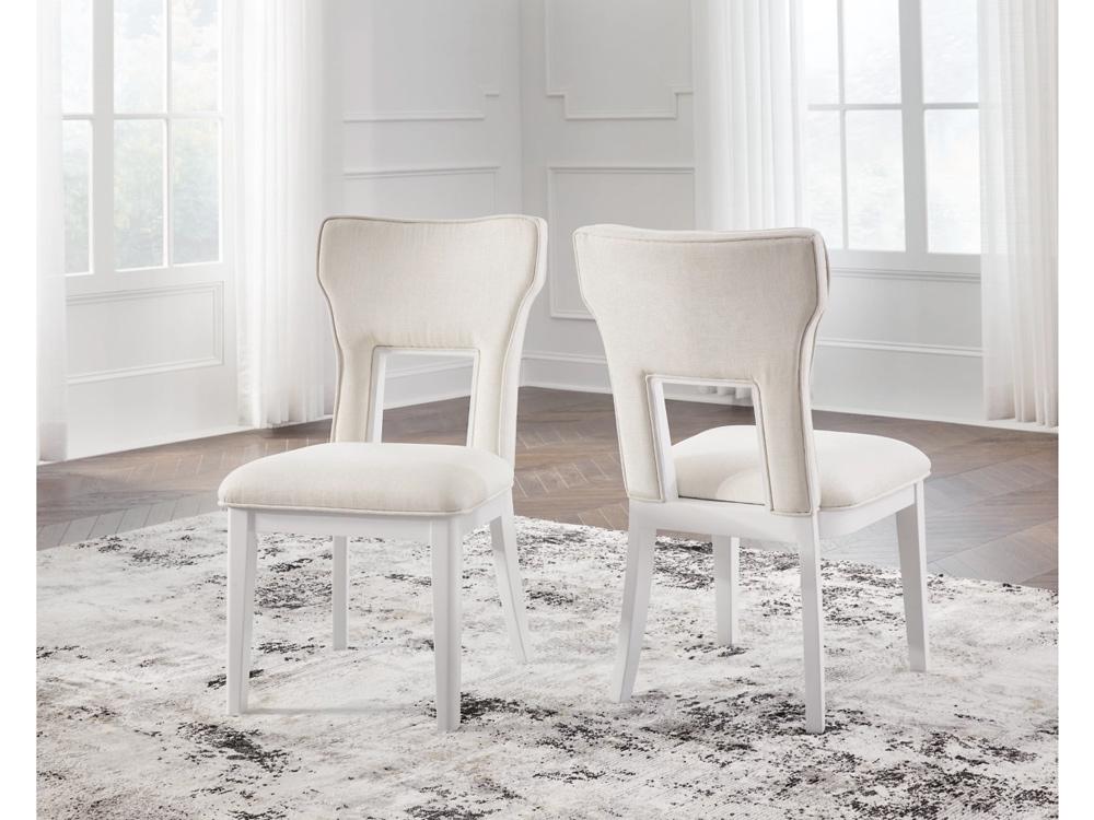 Signature Design by Ashley - Chalanna Dining Uph Side Chair (Set Of 2) in White - D822-01 veiw 2