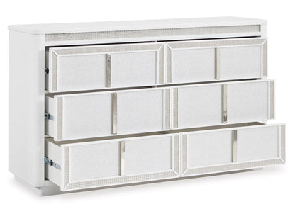 Signature Design by Ashley - Chalanna Dresser in White - B822-31 veiw 3