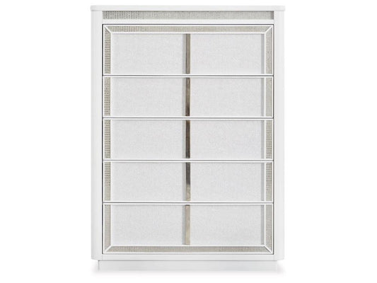 Signature Design by Ashley - Chalanna Five Drawer Chest in White - B822-46 veiw 1