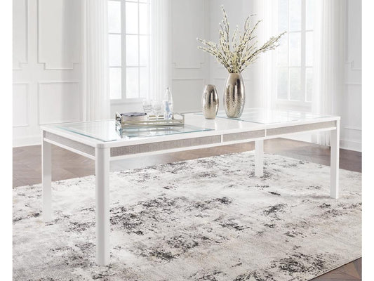 Signature Design by Ashley - Chalanna Rect Dining Room Ext Table in White - D822-35 veiw 2
