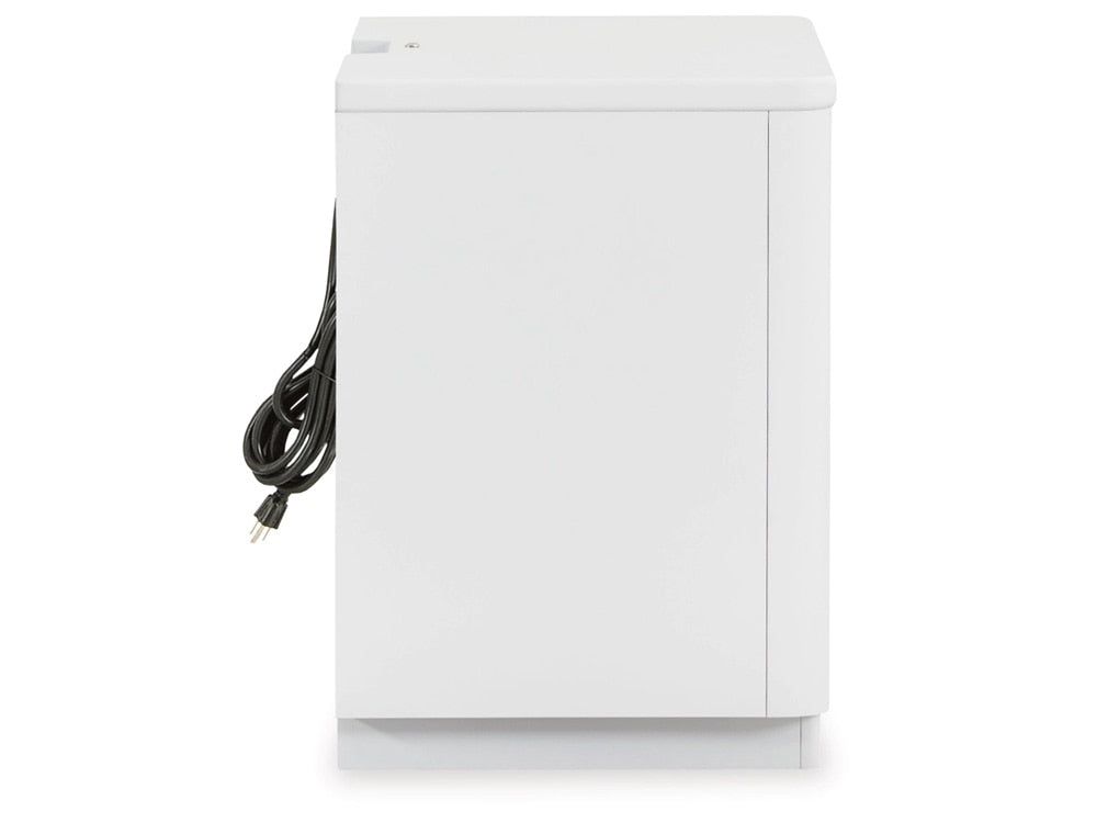 Signature Design by Ashley - Chalanna Two Drawer Night Stand in White - B822-92 veiw 4