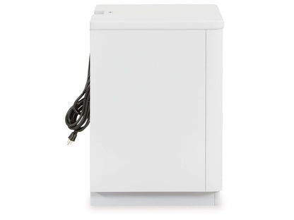 Signature Design by Ashley - Chalanna Two Drawer Night Stand in White - B822-92 veiw 4