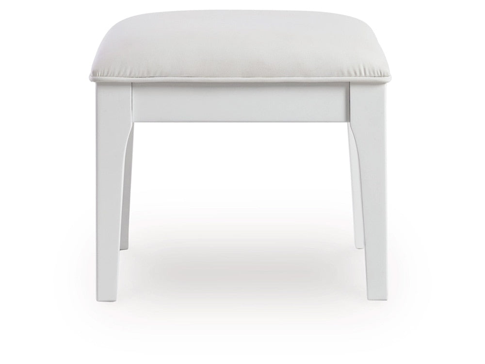 Signature Design by Ashley - Chalanna Vanity Stool in White - B822-01 veiw 1