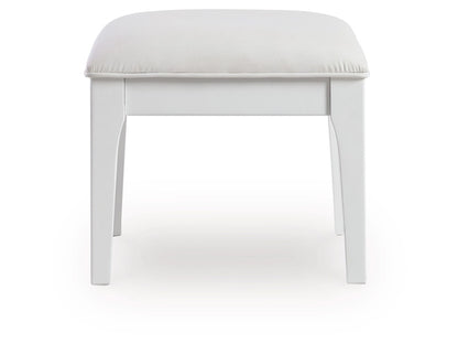Signature Design by Ashley - Chalanna Vanity Stool in White - B822-01 veiw 1