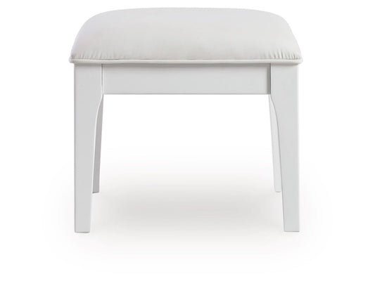 Signature Design by Ashley - Chalanna Vanity Stool in White - B822-01 veiw 1