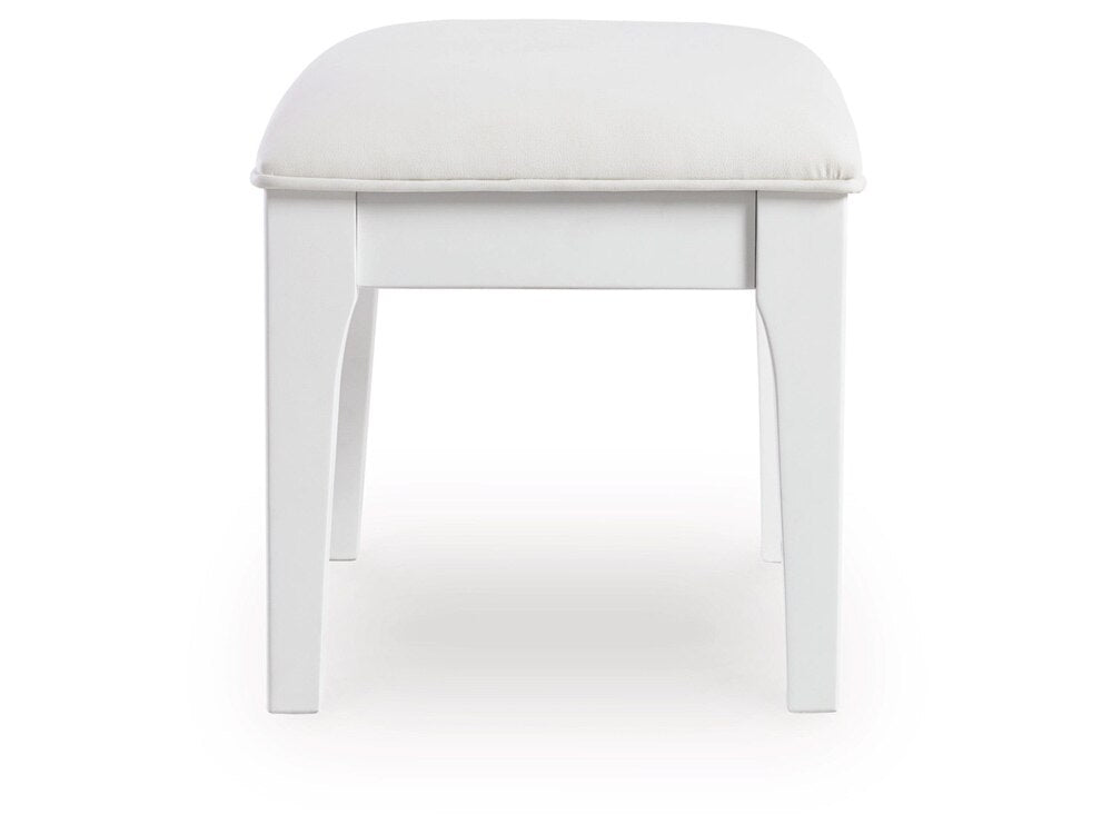 Signature Design by Ashley - Chalanna Vanity Stool in White - B822-01 veiw 4