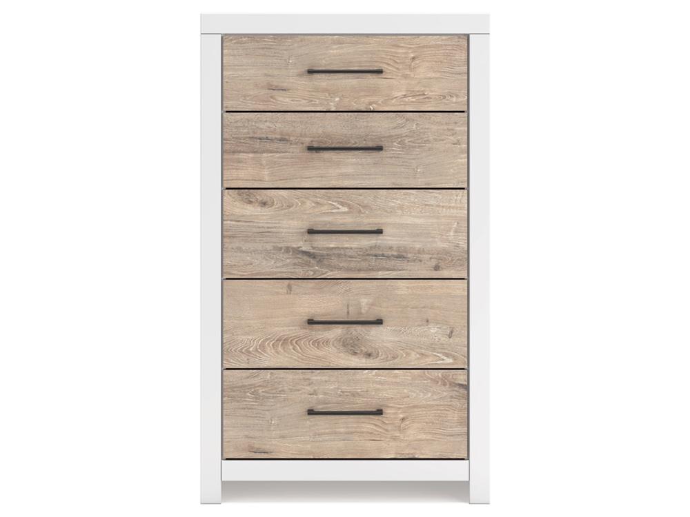 Signature Design by Ashley - Charbitt Five Drawer Chest in Two-Tone - B2035-46 veiw 1