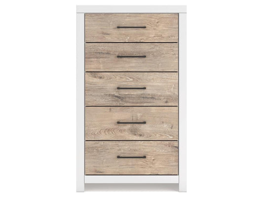 Signature Design by Ashley - Charbitt Five Drawer Chest in Two-Tone - B2035-46 veiw 1