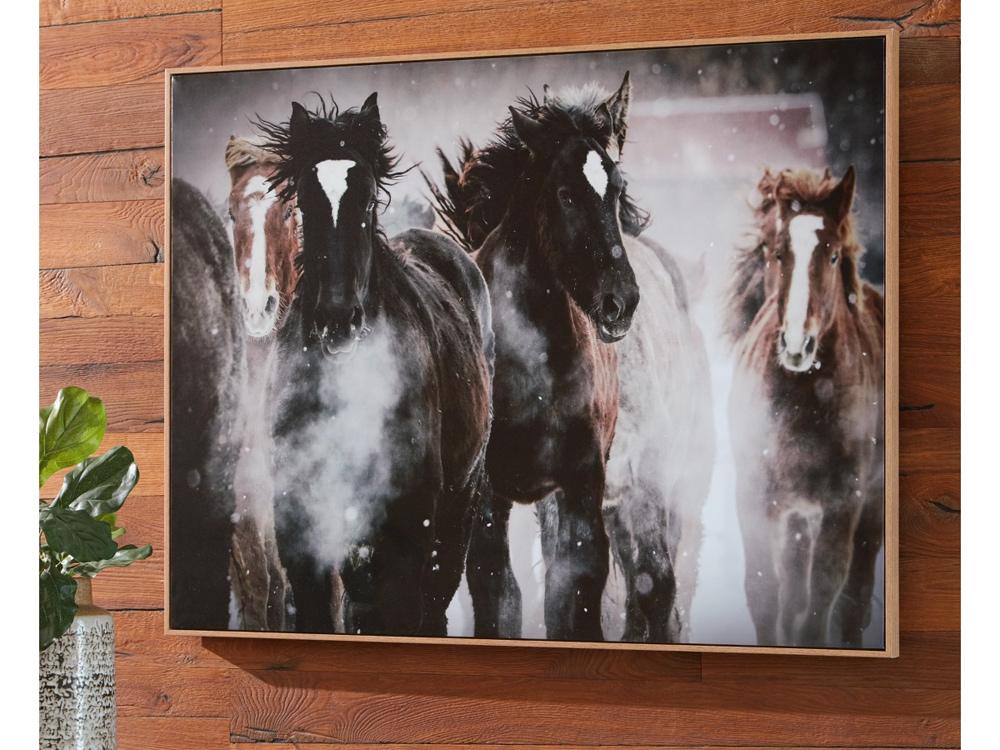 Signature Design by Ashley - Chaseburn Wall Art in Brown/Black/White - A8000380 veiw 2