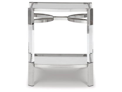 Signature Design by Ashley - Chaseton Accent Table in Clear/Silver Finish - A4000334 veiw 1