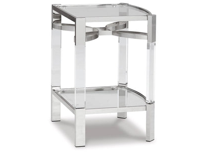 Signature Design by Ashley - Chaseton Accent Table in Clear/Silver Finish - A4000334 veiw 3