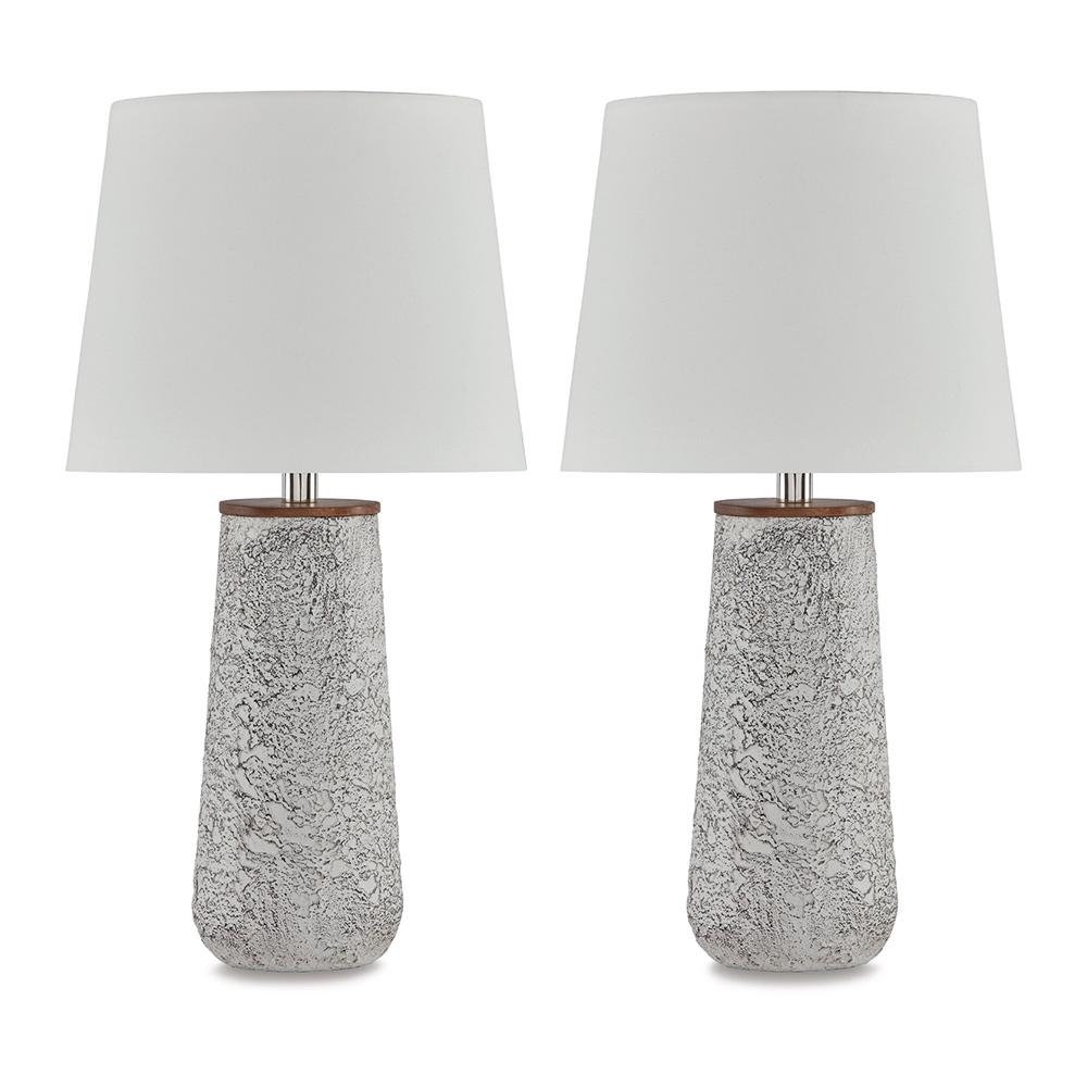 Signature Design by Ashley - Chaston Metal Table Lamp (Set of 2) in Antique White - L204464