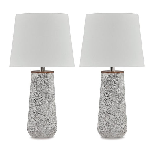 Signature Design by Ashley - Chaston Metal Table Lamp (Set of 2) in Antique White - L204464