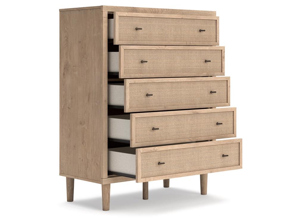 Signature Design by Ashley - Cielden Five Drawer Chest in Tan - B1199-345 veiw 3