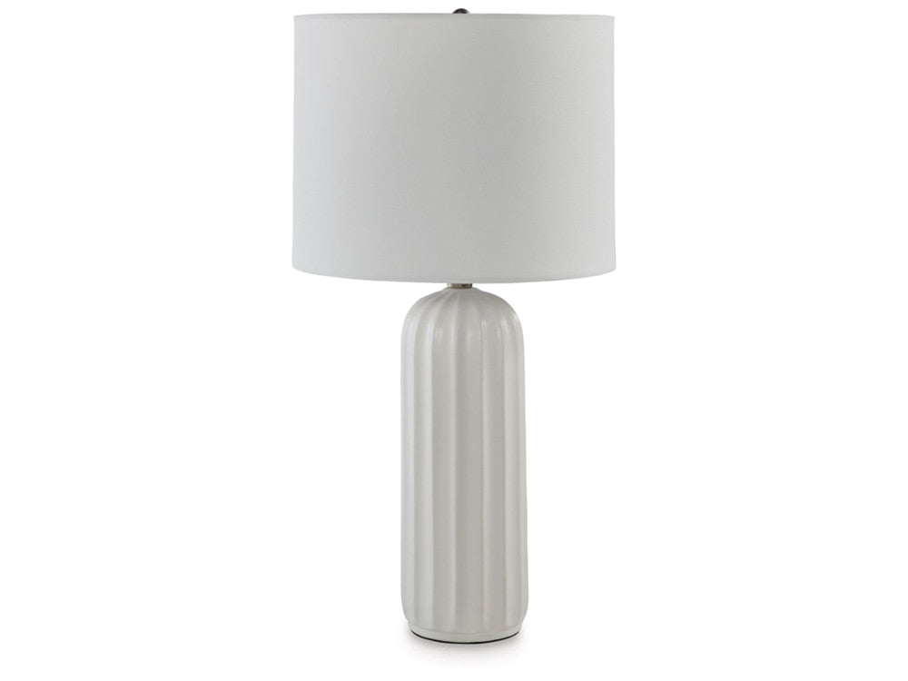 Signature Design by Ashley - Clarkland Ceramic Table Lamp (Set of 2) in White - L177974 veiw 1
