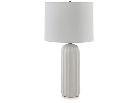 Signature Design by Ashley - Clarkland Ceramic Table Lamp (Set of 2) in White - L177974 veiw 1