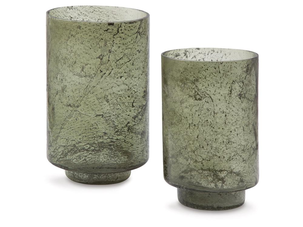 Signature Design by Ashley - Clarkton Candle Holder Set (Set of 2) in Green - A2000623 veiw 1