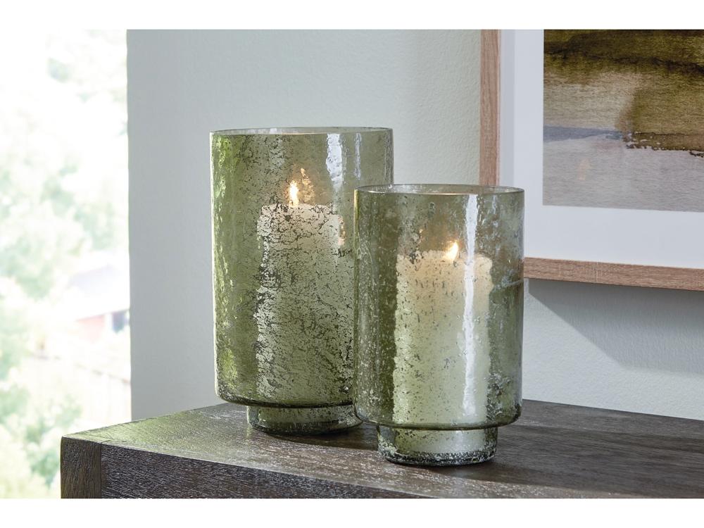 Signature Design by Ashley - Clarkton Candle Holder Set (Set of 2) in Green - A2000623 veiw 2