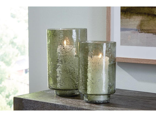 Signature Design by Ashley - Clarkton Candle Holder Set (Set of 2) in Green - A2000623 veiw 2