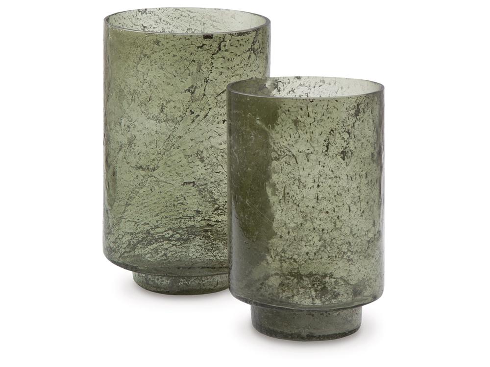 Signature Design by Ashley - Clarkton Candle Holder Set (Set of 2) in Green - A2000623 veiw 3