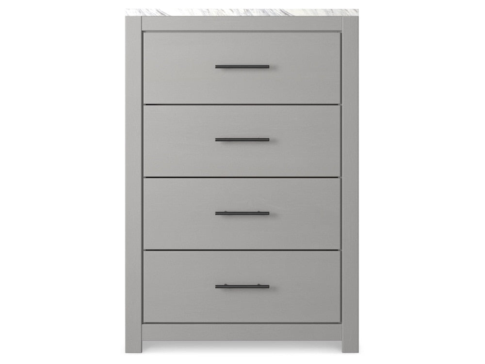 Signature Design by Ashley - Cottonburg Four Drawer Chest in Light Gray/White - B1192-44 veiw 1