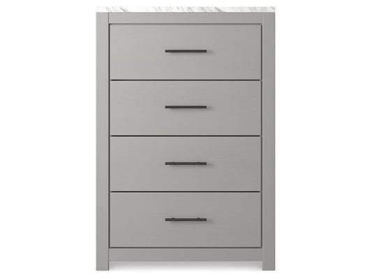 Signature Design by Ashley - Cottonburg Four Drawer Chest in Light Gray/White - B1192-44 veiw 1
