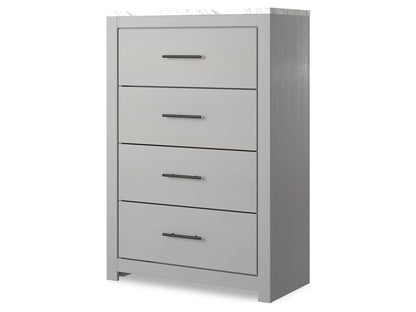 Signature Design by Ashley - Cottonburg Four Drawer Chest in Light Gray/White - B1192-44 veiw 2