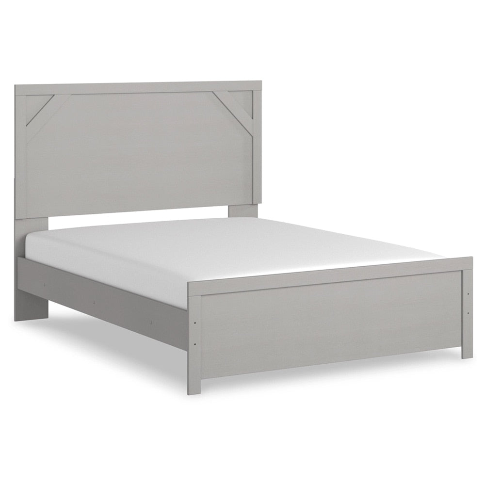 Signature Design by Ashley - Cottonburg Queen Panel Bed in Light Gray/White veiw 1