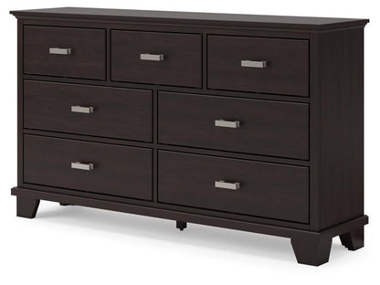 Signature Design by Ashley - Covetown Dresser in Dark Brown - B441-31 veiw 3
