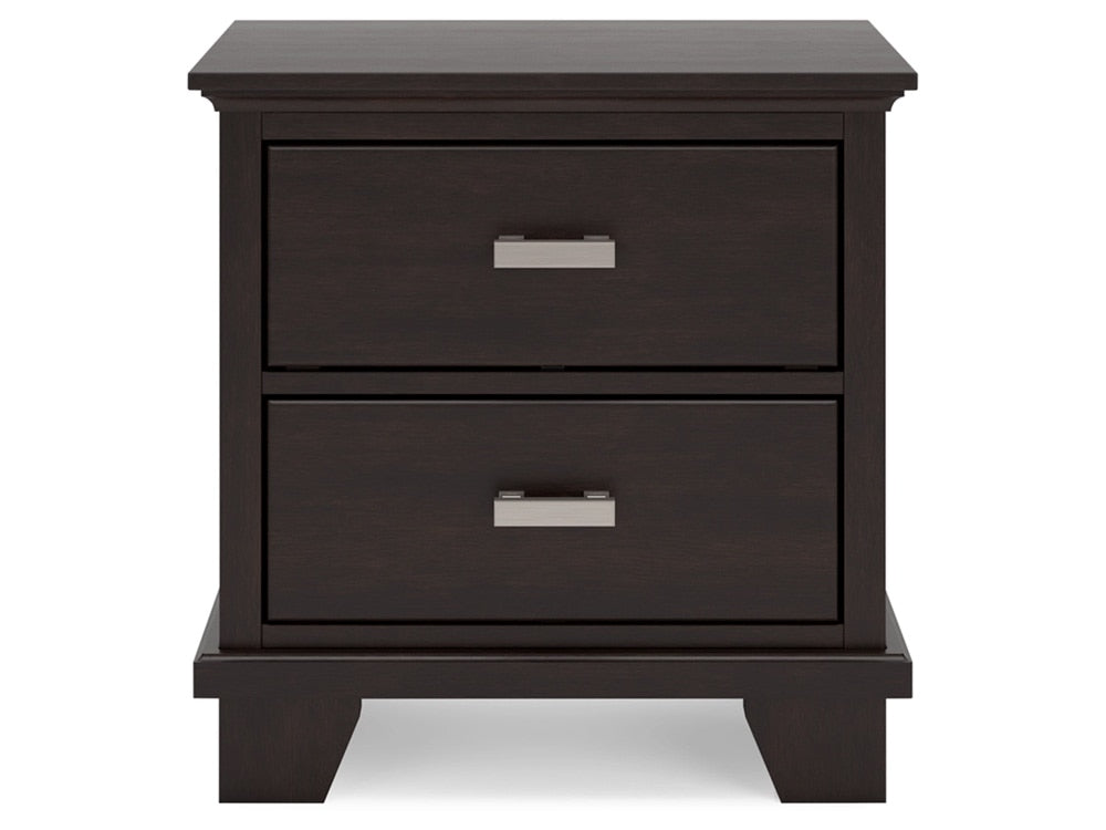 Signature Design by Ashley - Covetown Two Drawer Night Stand in Dark Brown - B441-92 veiw 1