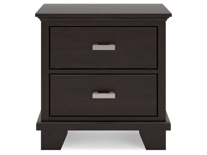 Signature Design by Ashley - Covetown Two Drawer Night Stand in Dark Brown - B441-92 veiw 1