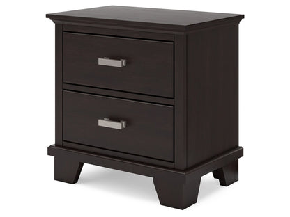 Signature Design by Ashley - Covetown Two Drawer Night Stand in Dark Brown - B441-92 veiw 3